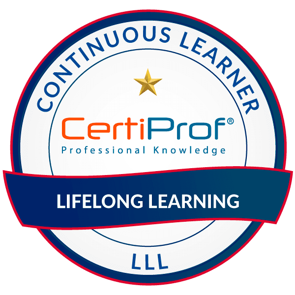 A certiprof certification seal for lifelong learning.