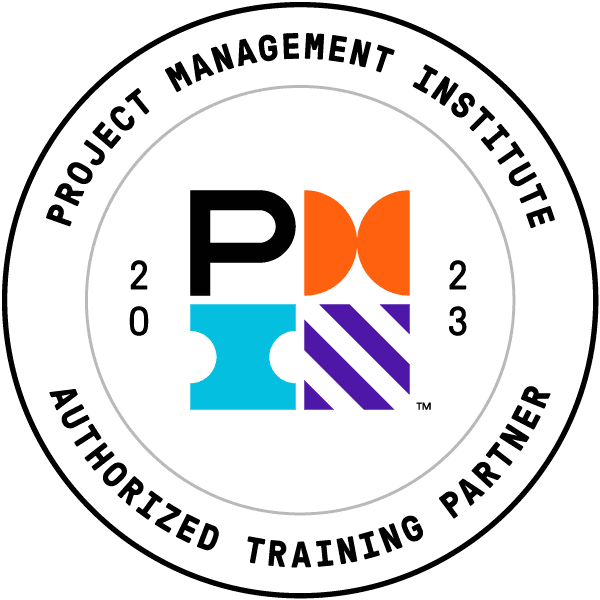 A round logo for the project management institute.